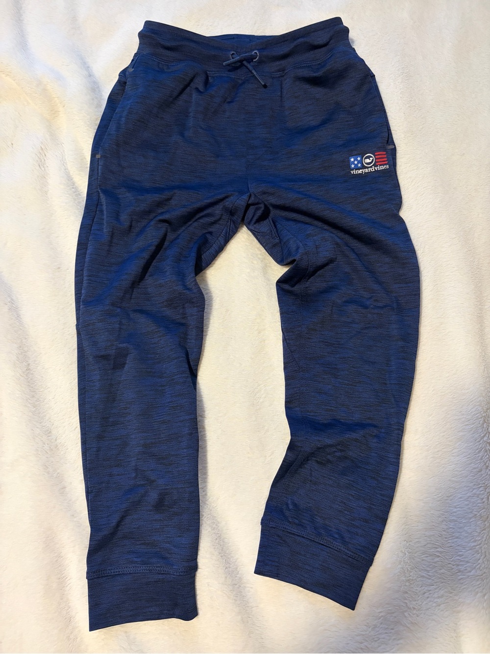 Vineyard Vines Boys' Heather Navy Drawstring Joggers
